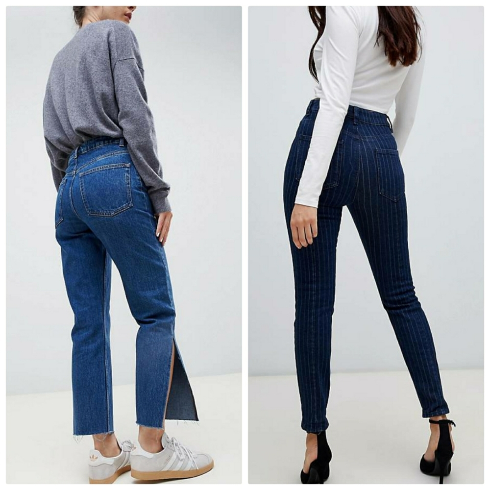 NEW Lot of 2 ASOS High Rise Jeans-Size 4 👖 - Picture 3 of 13